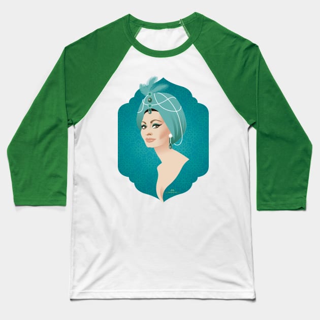 Arabesque Baseball T-Shirt by AlejandroMogolloArt